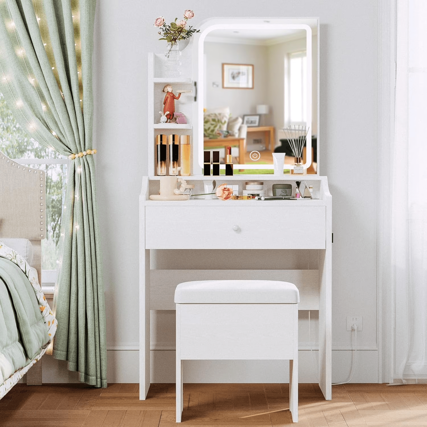 LED Makeup Vanity Table – 3-Color Temperature Light - Flyachilles