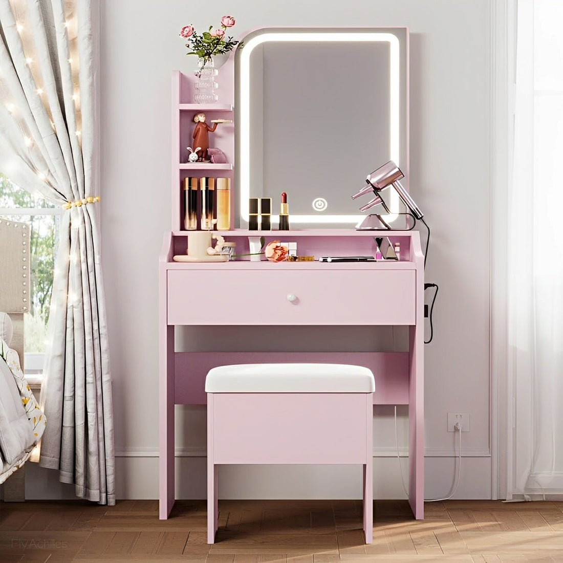 LED Makeup Vanity Table – 3-Color Temperature Light - Flyachilles