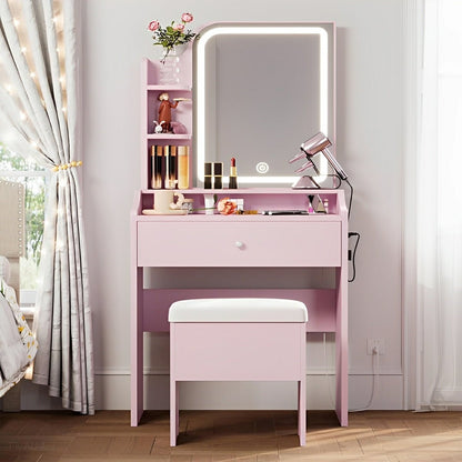 LED Makeup Vanity Table – 3-Color Temperature Light - Flyachilles