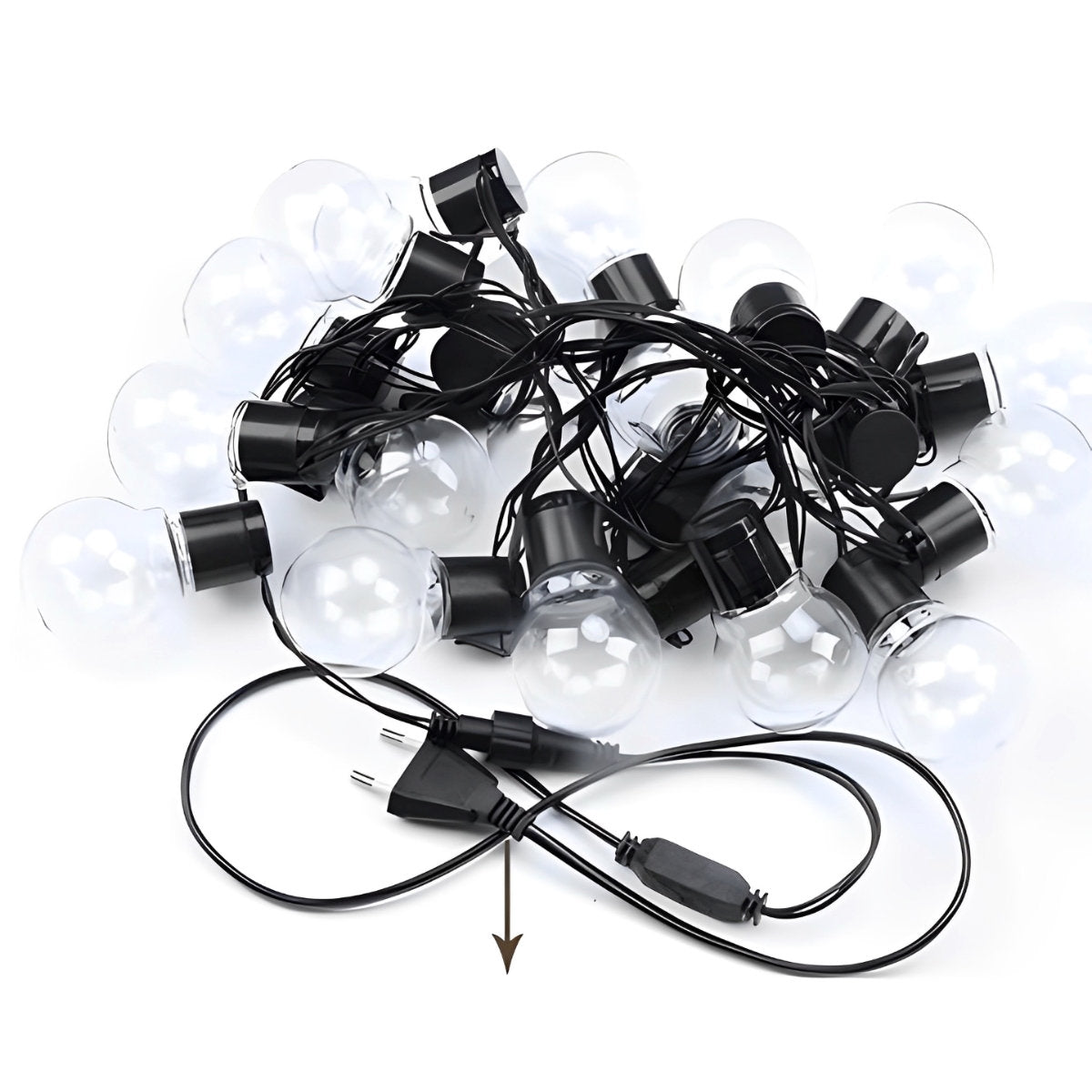 LED Solar Powered Outdoor Tent Canopy String Lights Camping Decor Light Round Balls Valentine Garland Bulb Decoration Fairy Lights Ball Bubble Lights - Flyachilles