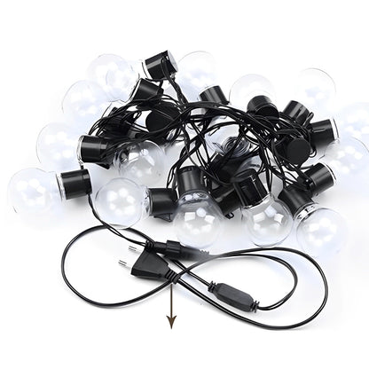 LED Solar Powered Outdoor Tent Canopy String Lights Camping Decor Light Round Balls Valentine Garland Bulb Decoration Fairy Lights Ball Bubble Lights - Flyachilles