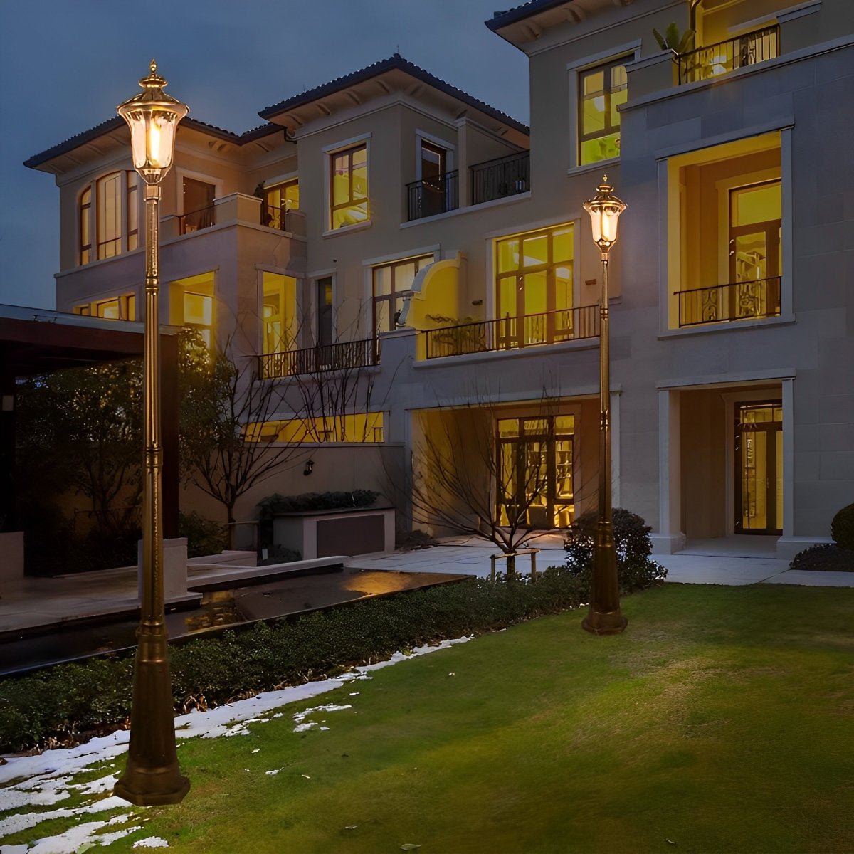 Luminous Guardian European Vintage Waterproof Aluminium LED Bronze Street Lights - Flyachilles