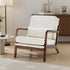 Mid Century Modern Accent Chair with Arms – Solid Wood - Flyachilles