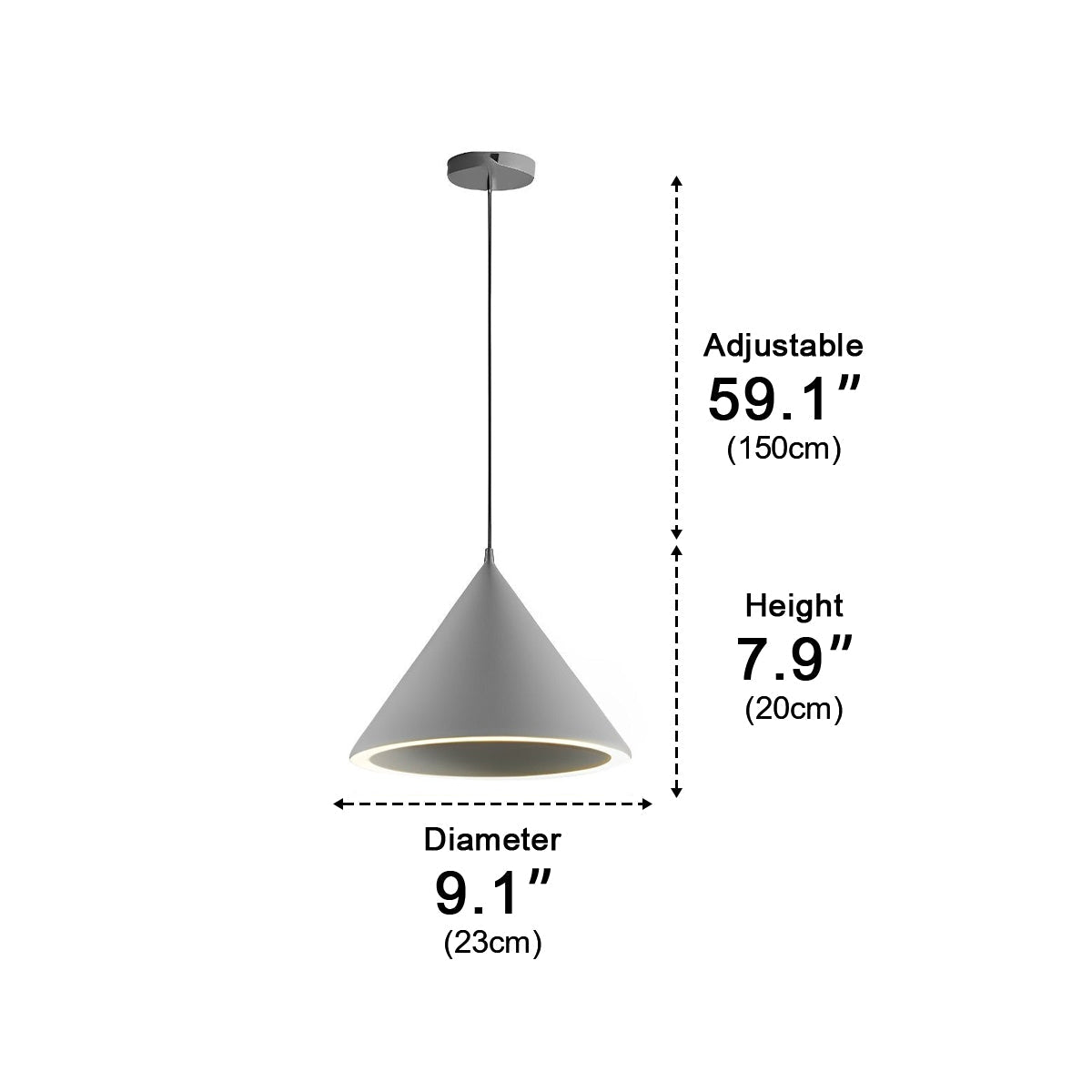 Minimalist Conical LED Macaron Color Pendant Light Island Lighting Chandelier - Flyachilles