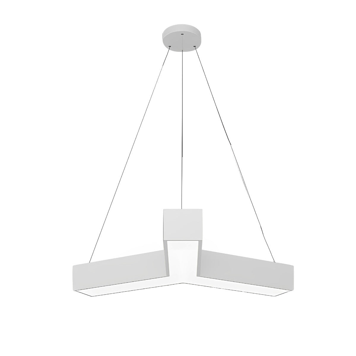 Minimalist Modern Geometric Y - Shaped Office Chandelier LED Hanging Ceiling Lighting - Flyachilles