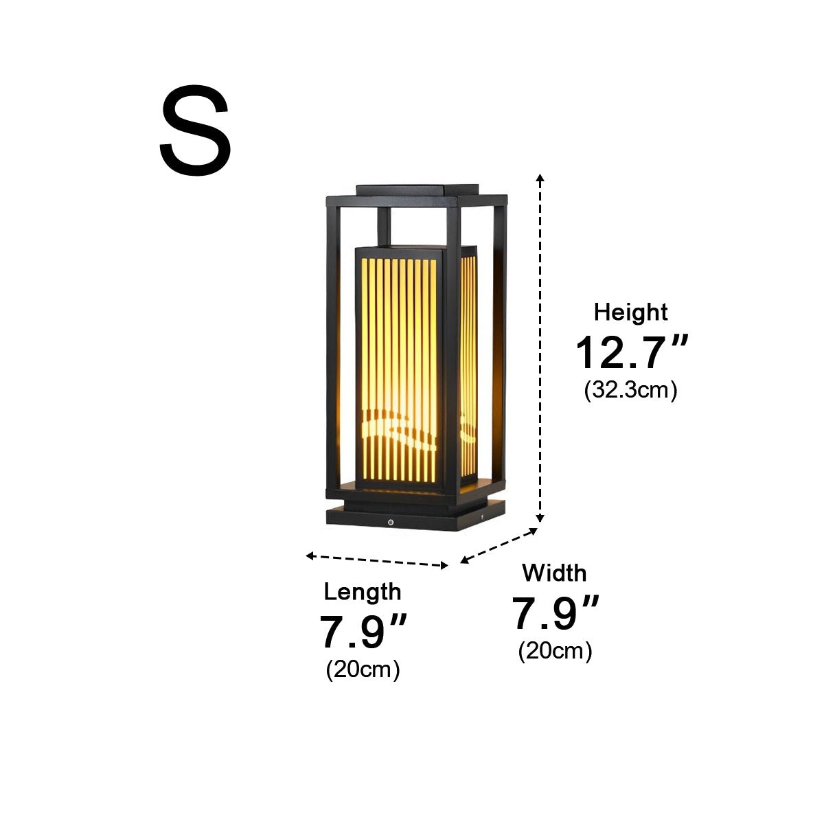 Minimalist Striped LED Black Modern Solar Post Cap Light - Flyachilles
