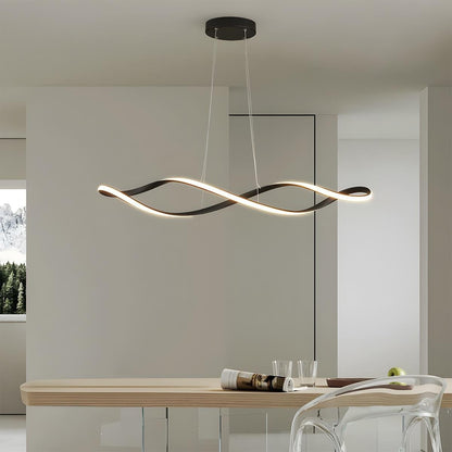 Minimalist Waves Stepless Dimming LED Electroplating Modern Chandelier - Flyachilles