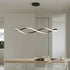 Minimalist Waves Stepless Dimming LED Electroplating Modern Chandelier - Flyachilles