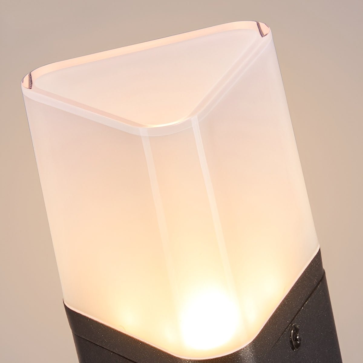 Modern 3 - Sided Solar Triangle LED Outdoor Pathway Bollard Light - Flyachilles