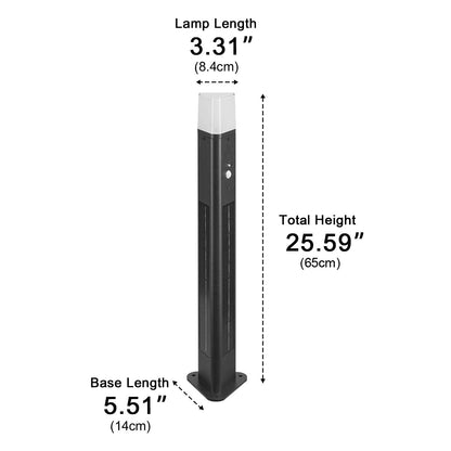 Modern 3 - Sided Solar Triangle LED Outdoor Pathway Bollard Light - Flyachilles