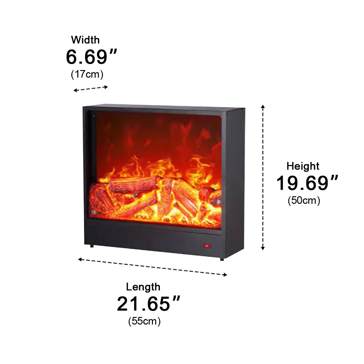 Modern 3D LED Flame Wall Fireplace Light Ambient Lighting - Flyachilles