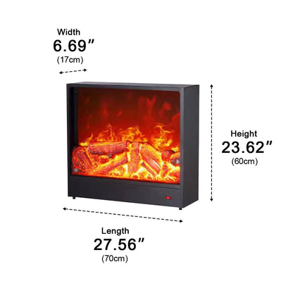 Modern 3D Simulated LED Flame Electric Fireplace Wall Heater - Flyachilles