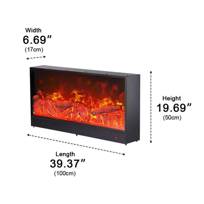 Modern 3D Simulated LED Flame Electric Fireplace Wall Heater - Flyachilles