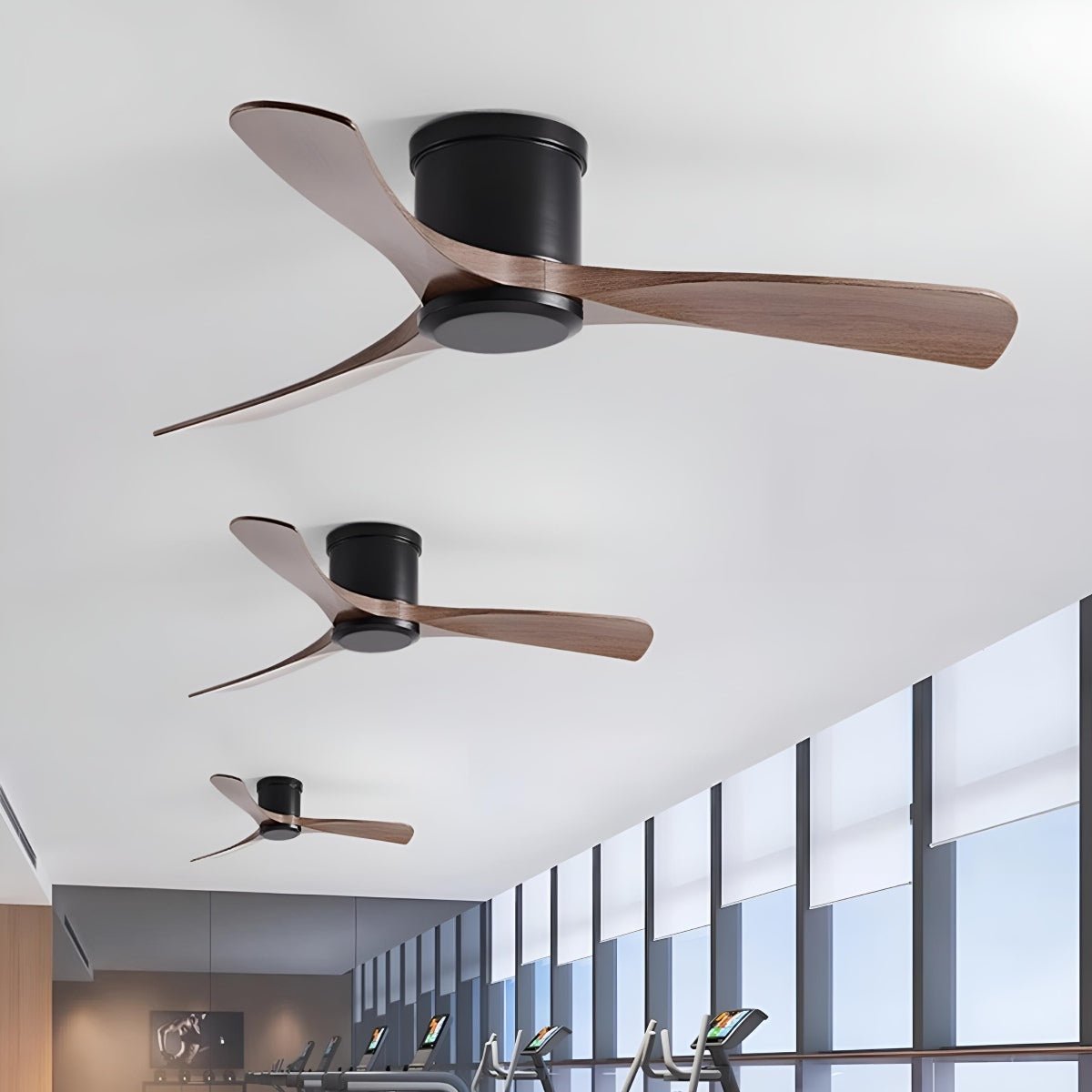 Modern 6 - speed Reverse Frequency 3 Blades Imitation Wood Ceiling Fan - Flyachilles