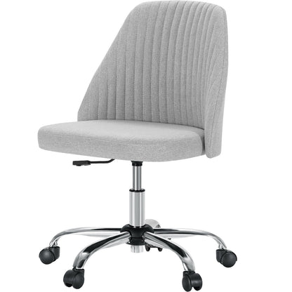 Modern Armless Office Chair with Wheels - Flyachilles