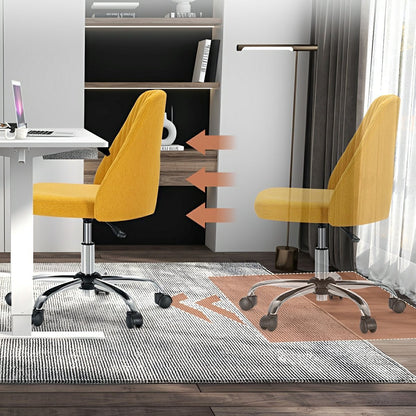 Modern Armless Office Chair with Wheels - Flyachilles