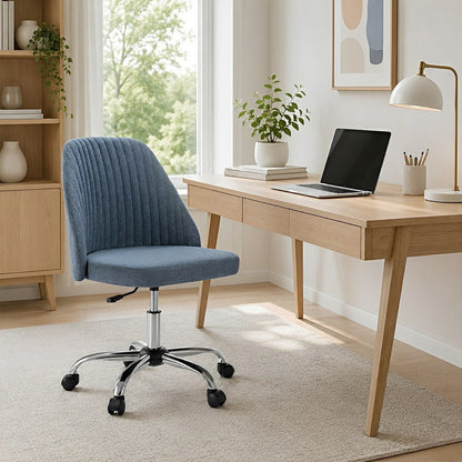 Modern Armless Office Chair with Wheels - Flyachilles