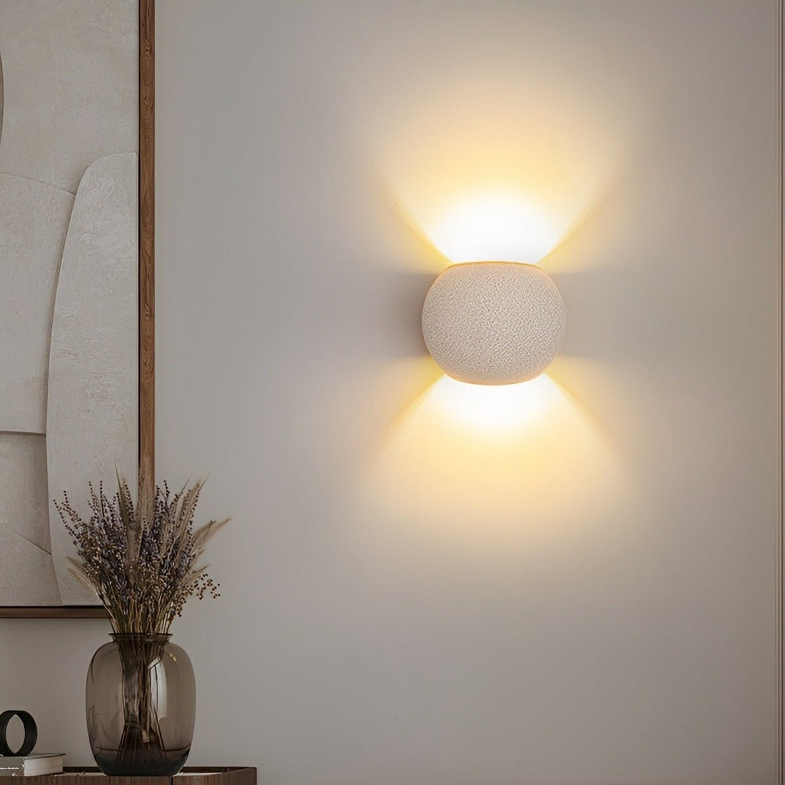 Modern Cement Egg - Shaped Up and Down LED Wall Sconces - Flyachilles