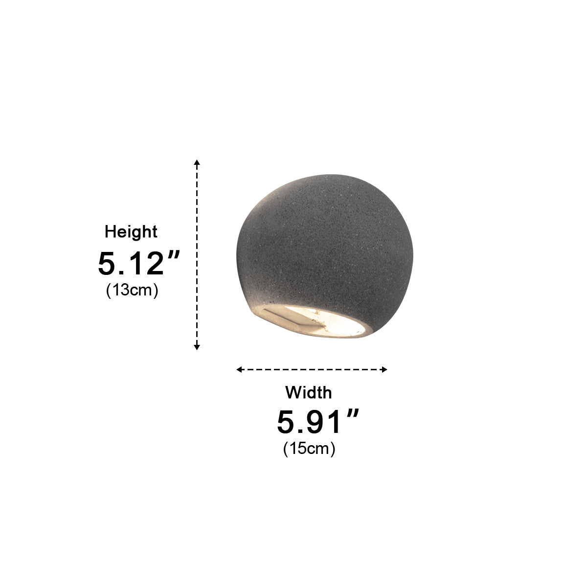 Modern Cement Egg - Shaped Up and Down LED Wall Sconces - Flyachilles