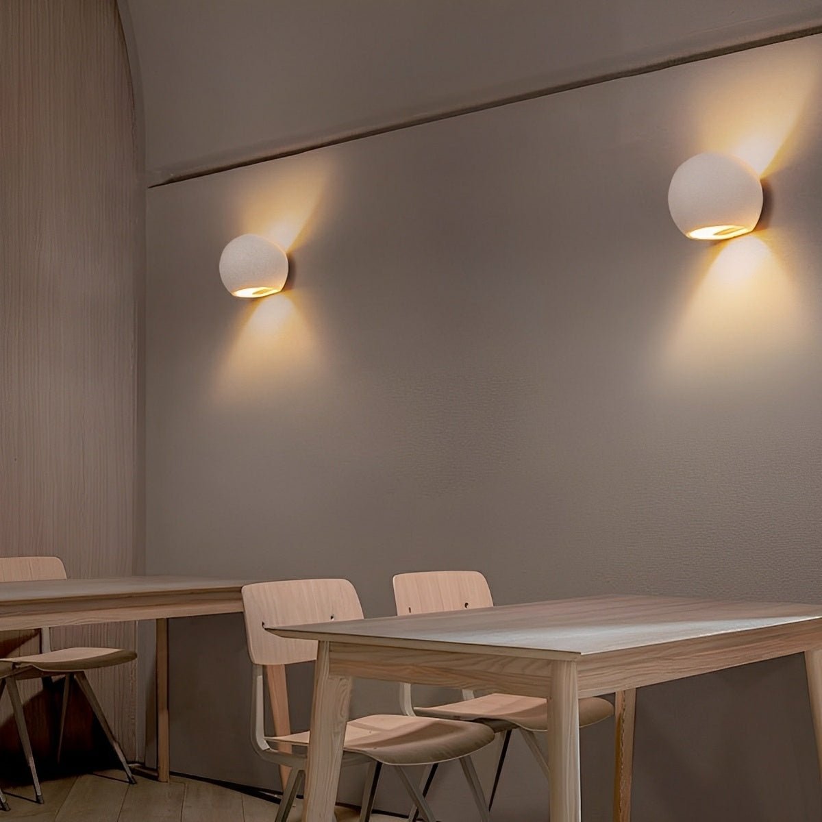 Modern Cement Egg - Shaped Up and Down LED Wall Sconces - Flyachilles