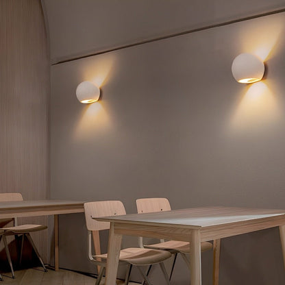Modern Cement Egg - Shaped Up and Down LED Wall Sconces - Flyachilles