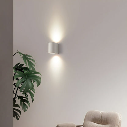Modern Cement Oval Up and Down LED Wall Sconces - Flyachilles