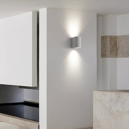 Modern Cement Oval Up and Down LED Wall Sconces - Flyachilles