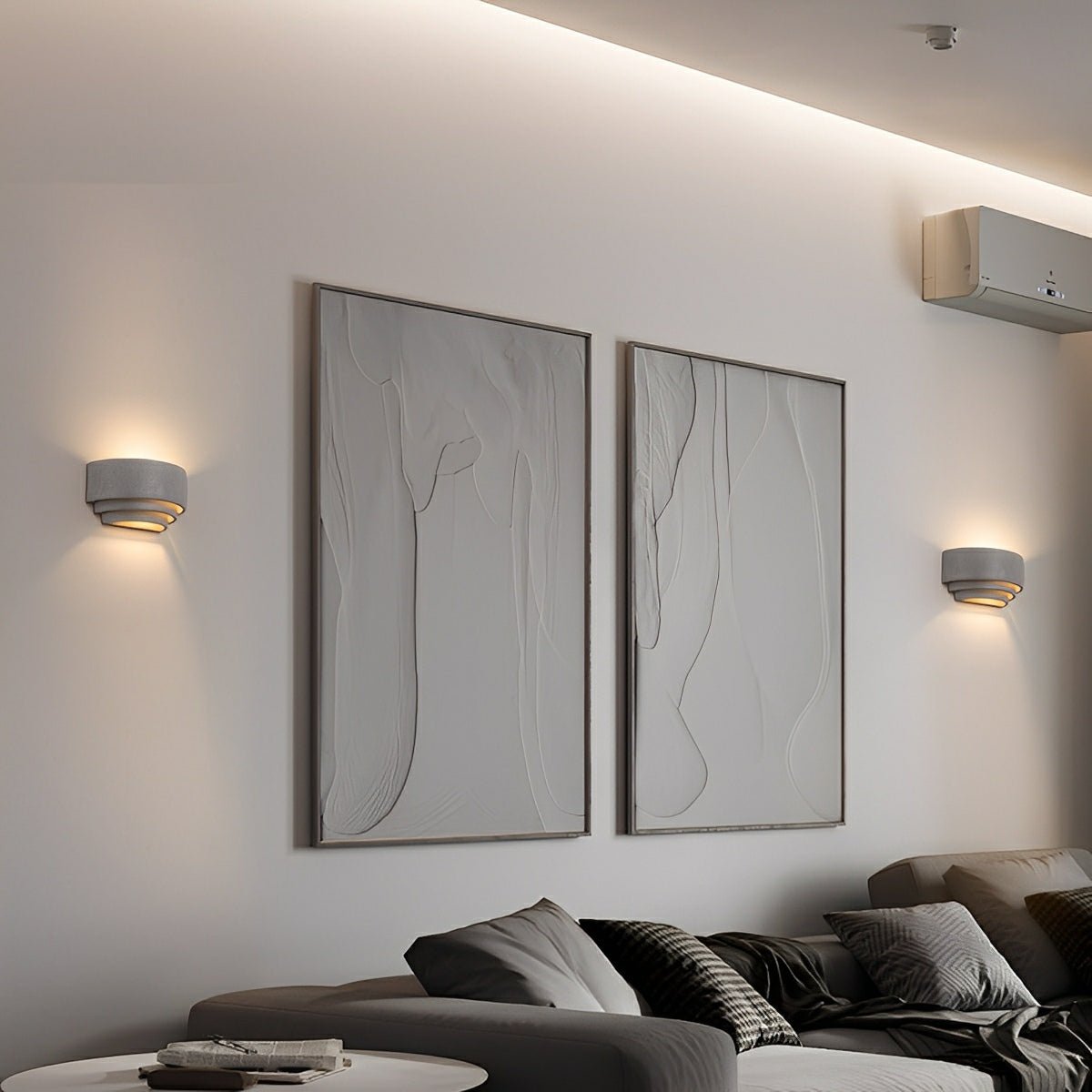 Modern Cement Tiered Up and Down LED Wall Sconces - Flyachilles
