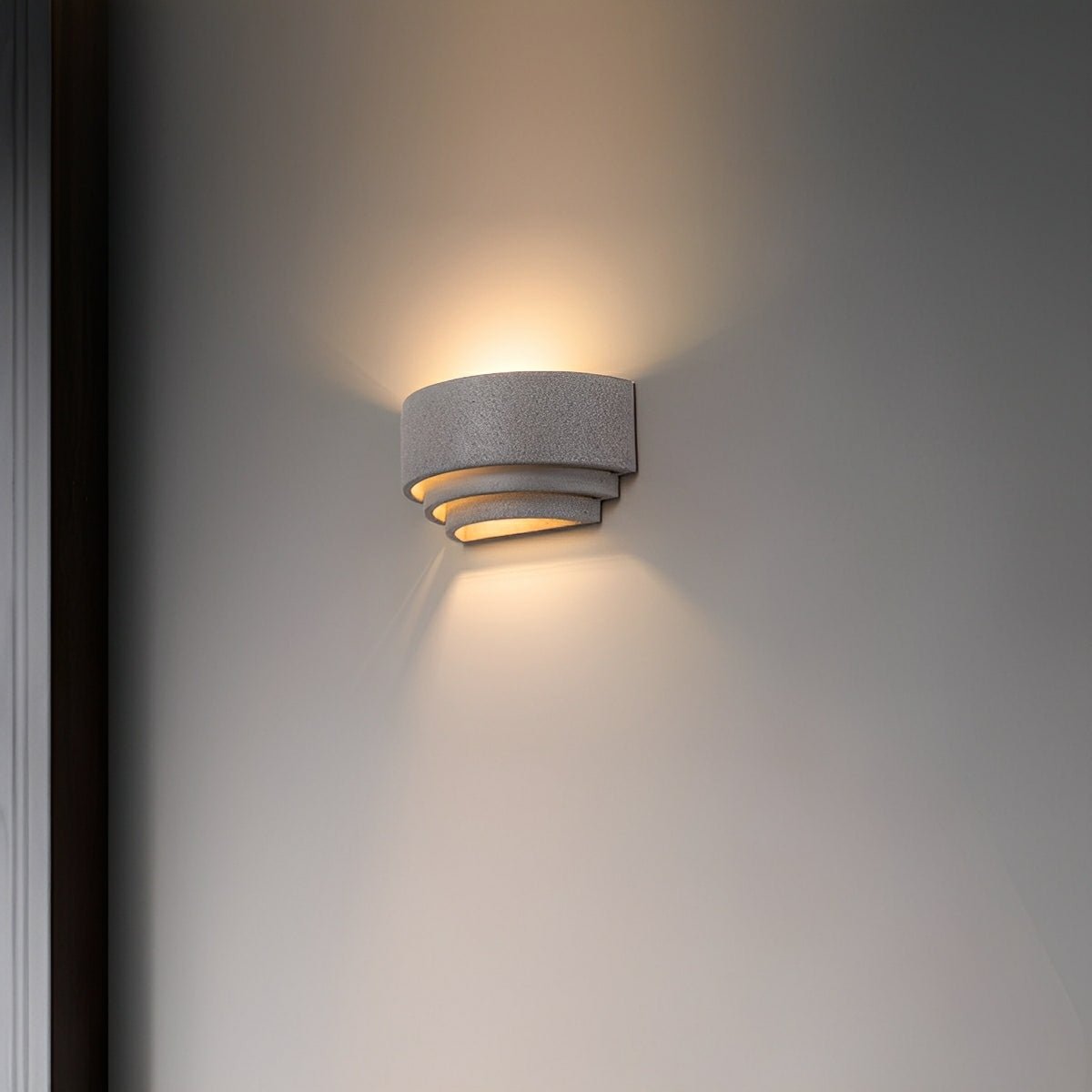Modern Cement Tiered Up and Down LED Wall Sconces - Flyachilles