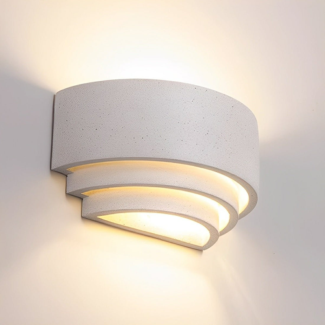 Modern Cement Tiered Up and Down LED Wall Sconces - Flyachilles