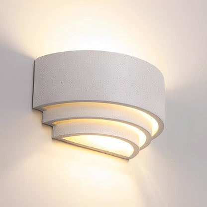 Modern Cement Tiered Up and Down LED Wall Sconces - Flyachilles