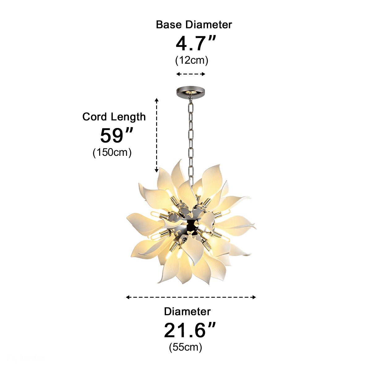 Modern Ceramics Flower Art Chandelier Light - Flyachilles