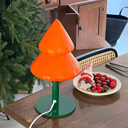 Modern Christmas Tree Glass LED Table Lamp Plug In - Flyachilles