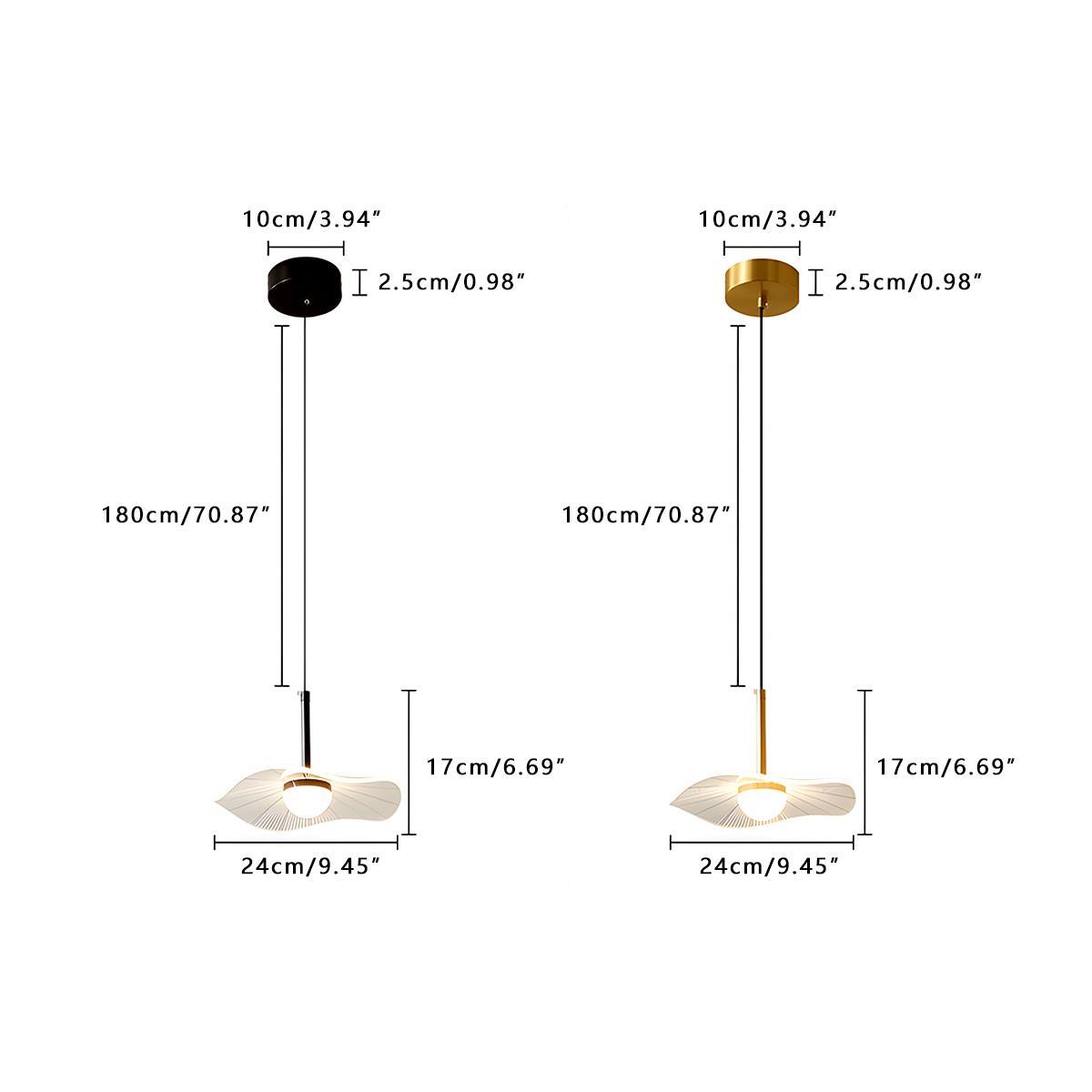 Modern Copper Lotus Leaf Bar LED Pendant Lights - Flyachilles