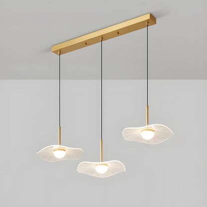 Modern Copper Lotus Leaf Bar LED Pendant Lights - Flyachilles