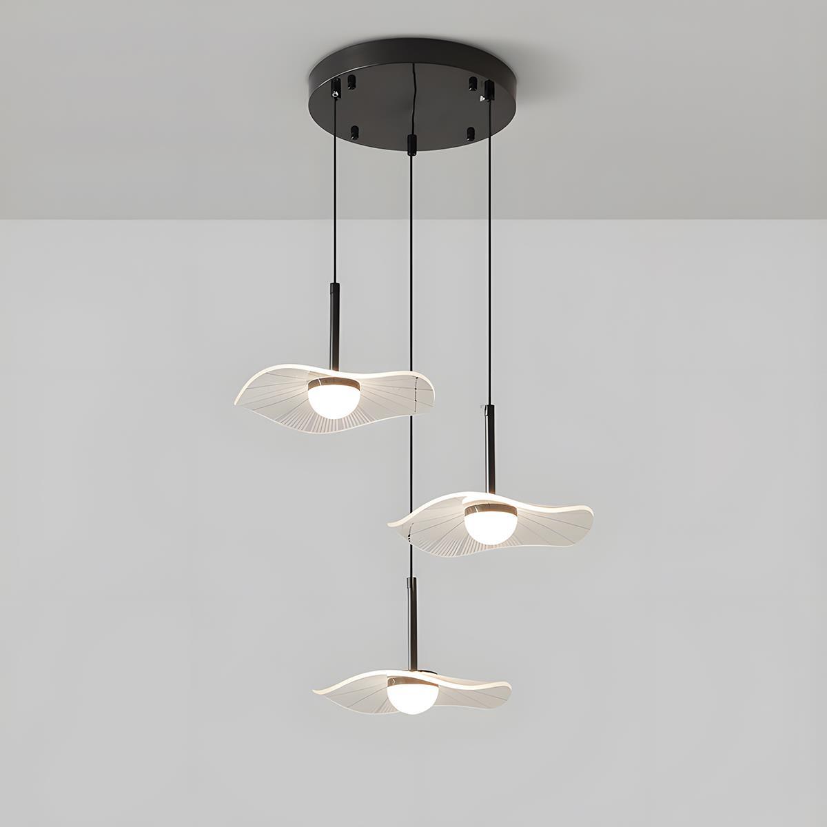 Modern Copper Lotus Leaf Bar LED Pendant Lights - Flyachilles