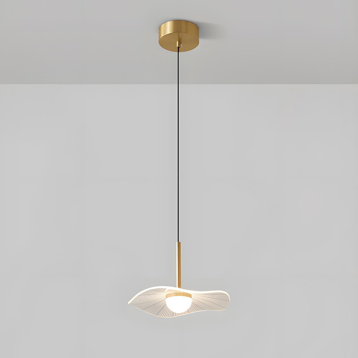 Modern Copper Lotus Leaf Bar LED Pendant Lights - Flyachilles