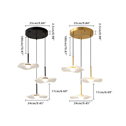 Modern Copper Lotus Leaf Bar LED Pendant Lights - Flyachilles