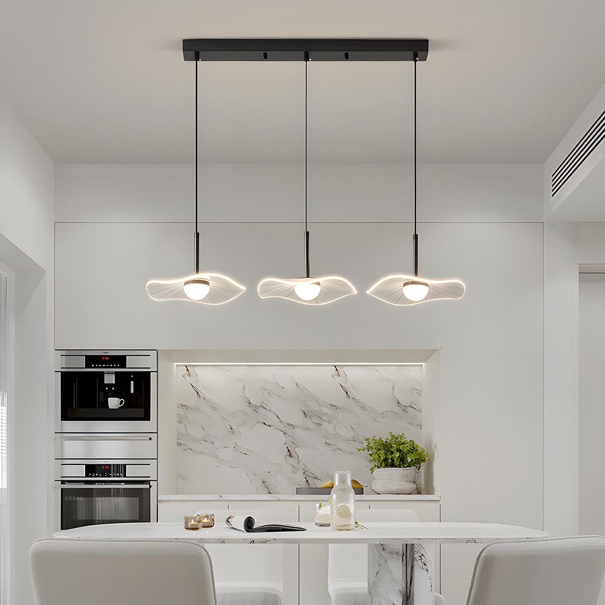 Modern Copper Lotus Leaf Bar LED Pendant Lights - Flyachilles