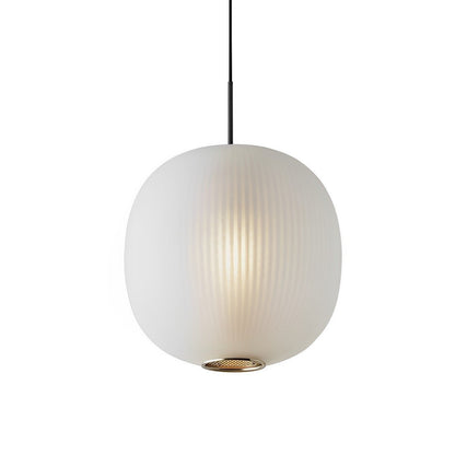 Modern Cream Style Glass Lantern LED Indoor Pendant Lights - Flyachilles