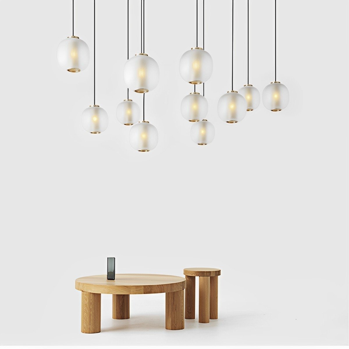 Modern Cream Style Glass Lantern LED Indoor Pendant Lights - Flyachilles
