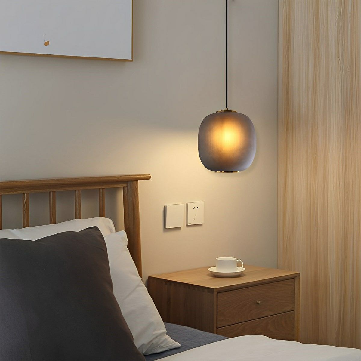 Modern Cream Style Glass Lantern LED Indoor Pendant Lights - Flyachilles