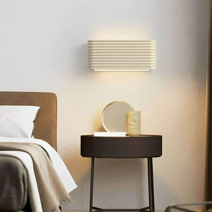 Modern Cream Style Solid Rectangular LED Indoor Wall Sconce - Flyachilles