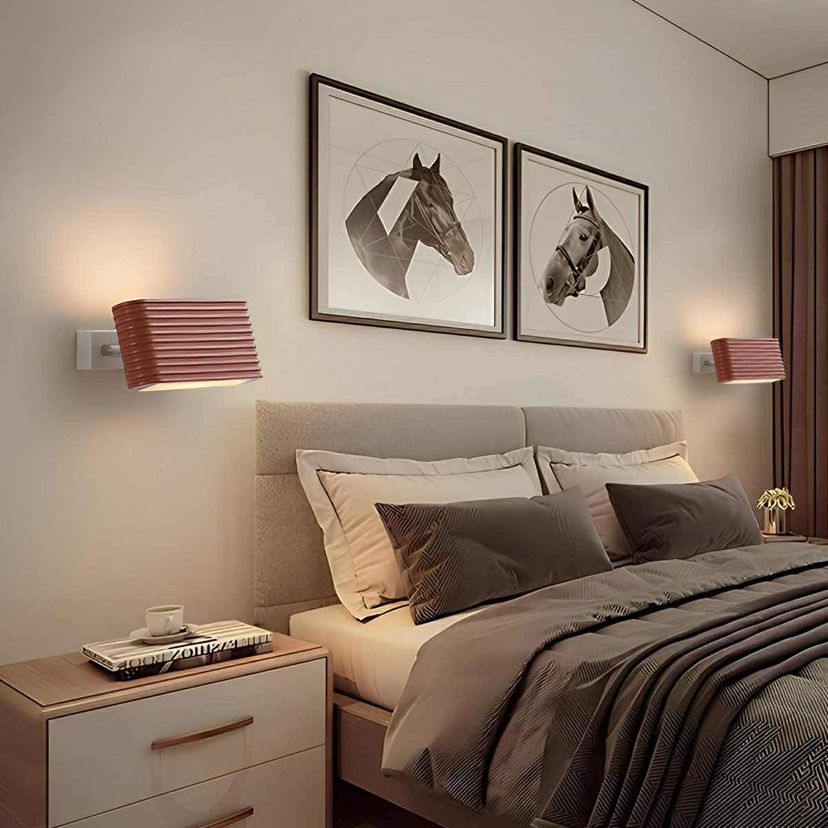 Modern Cream Style Solid Rectangular LED Indoor Wall Sconce - Flyachilles
