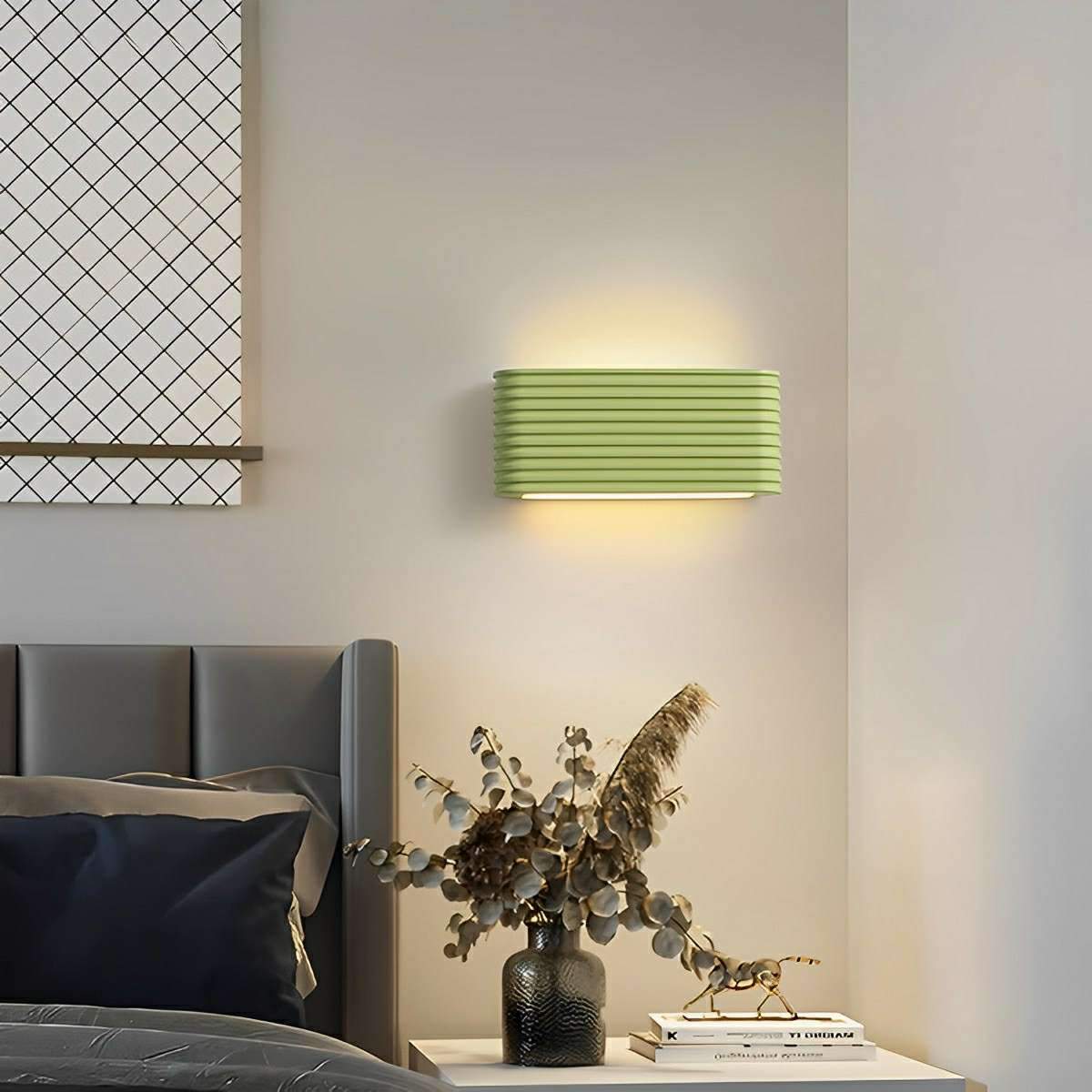 Modern Cream Style Solid Rectangular LED Indoor Wall Sconce - Flyachilles