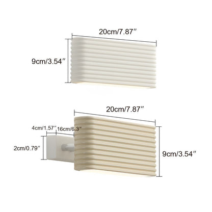 Modern Cream Style Solid Rectangular LED Indoor Wall Sconce - Flyachilles