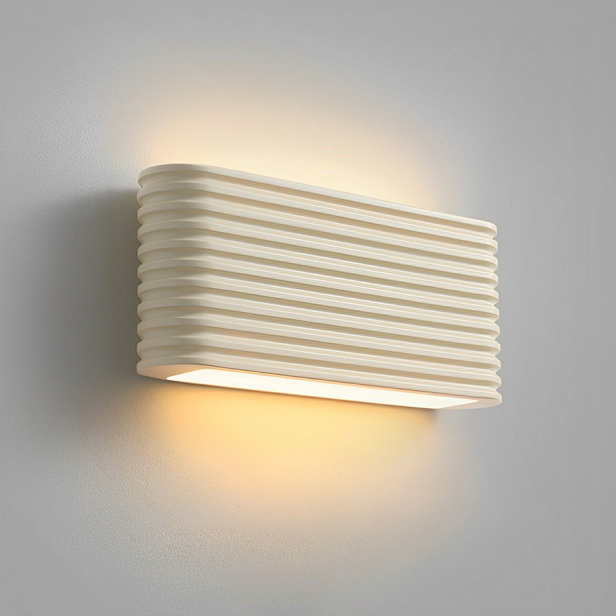 Modern Cream Style Solid Rectangular LED Indoor Wall Sconce - Flyachilles