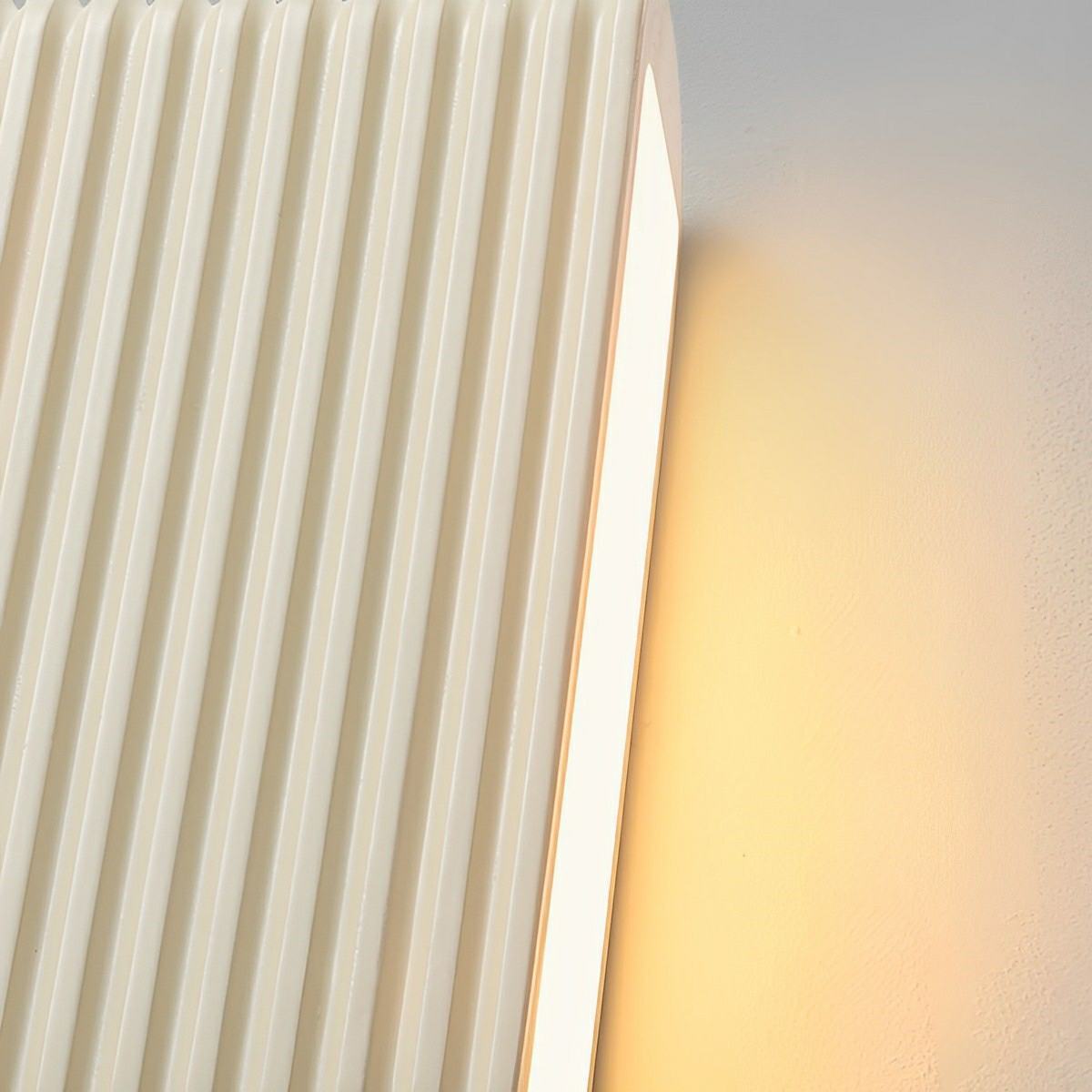 Modern Cream Style Solid Rectangular LED Indoor Wall Sconce - Flyachilles