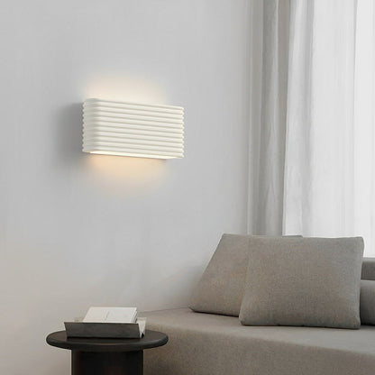 Modern Cream Style Solid Rectangular LED Indoor Wall Sconce - Flyachilles