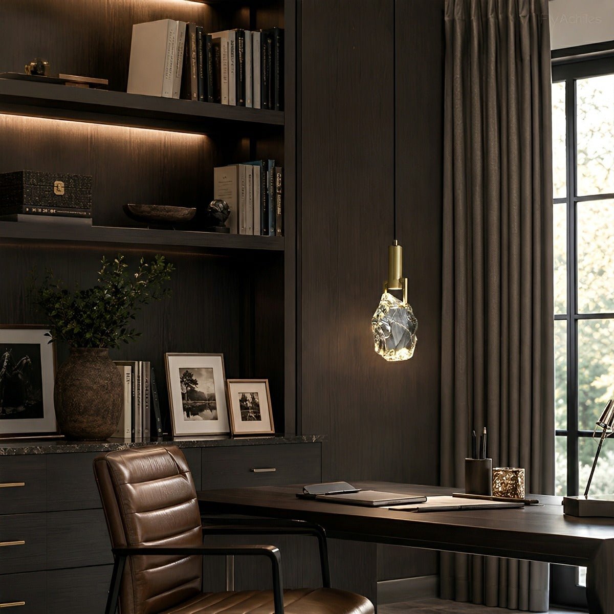 Modern Geometric Crystal Pendant Light - Flyachilles
